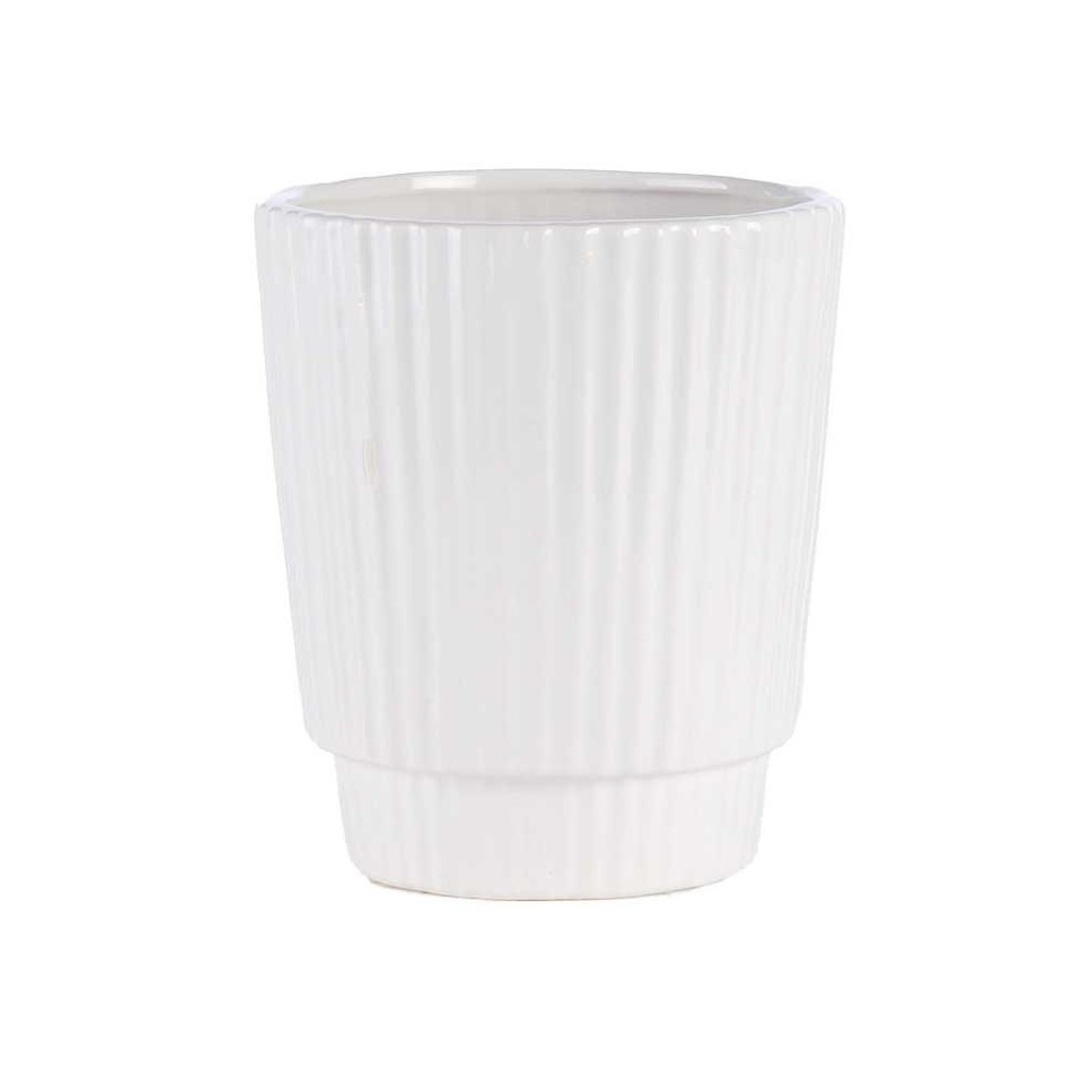 VASO BIANCO CERAMICA EST D.14.4 H.16